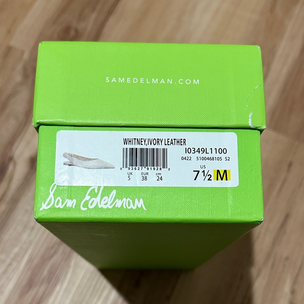 Sam Edelman Cream Slingback Flats - Picture 3 of 3